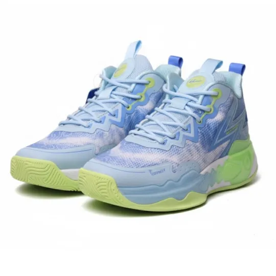 Warrior Light Blue & Lime Green Athletic Shoes – Woven Comfort Edition